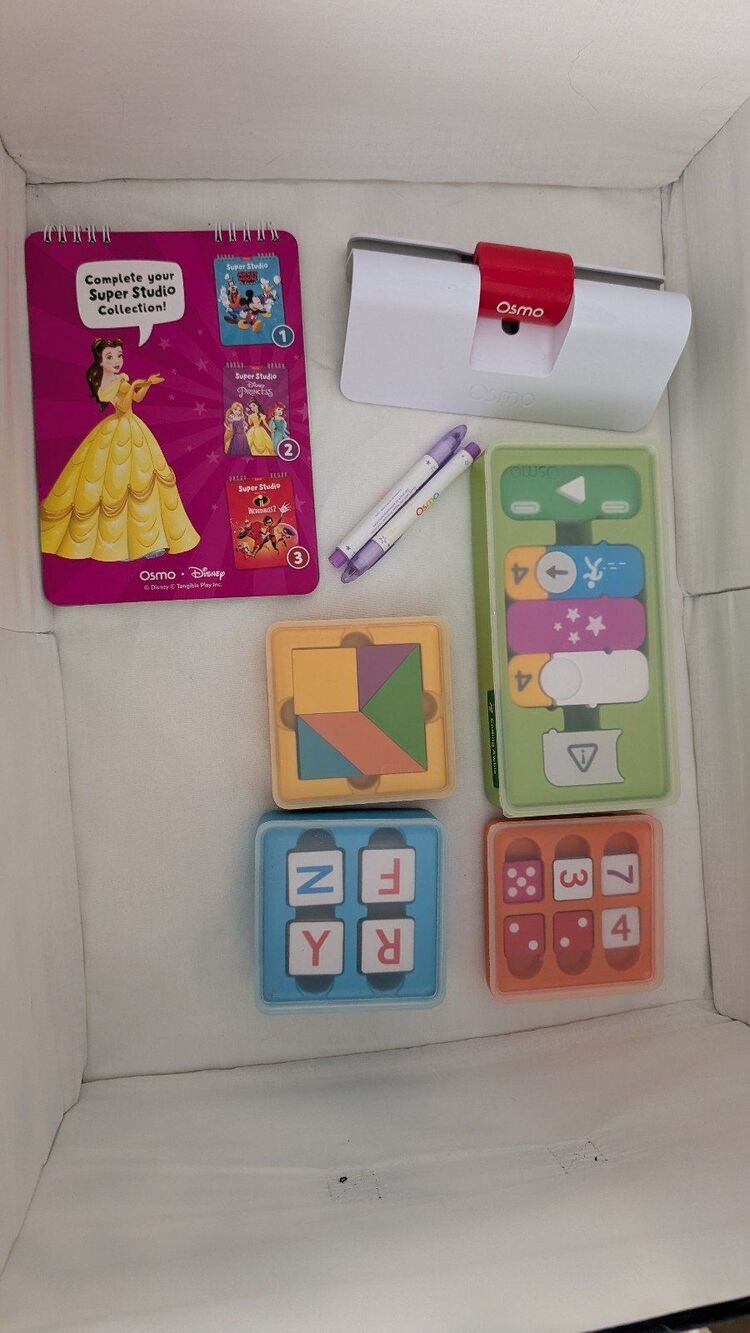 Osmo Genius Kids Learning Lot of 5+ Base Coding, Words, Numbers, Tangram, Disney